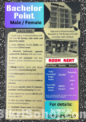 bachelor hostel male/female